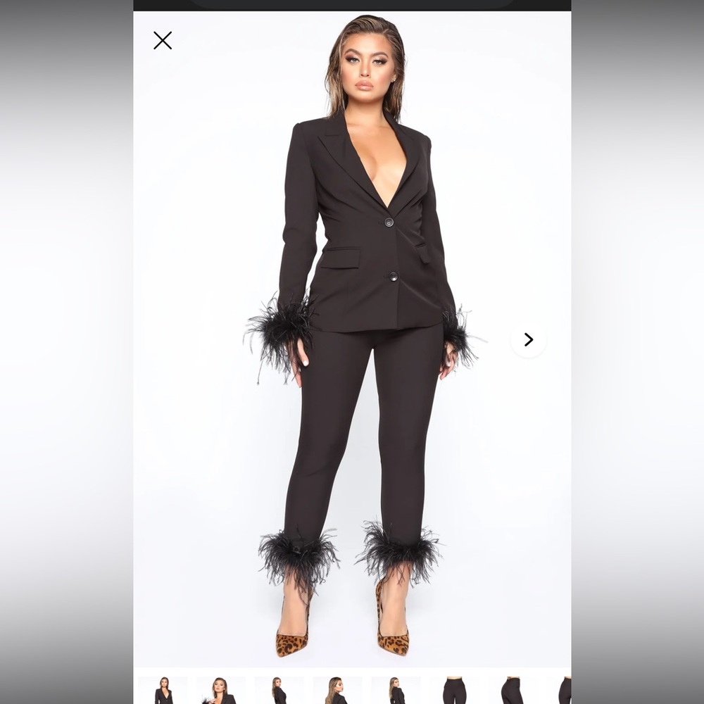 Black Fashion Nova Suit Set